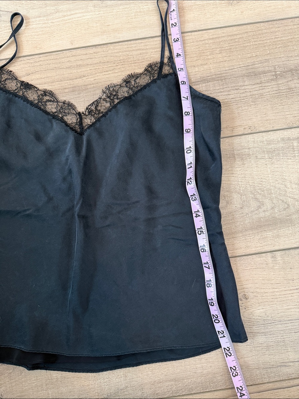 Ralph Lauren Black Silk-Blend Lace Trim Camisole - Picture 4 of 5
